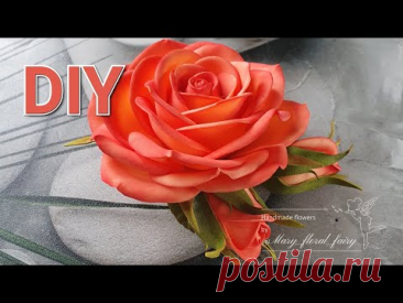 МК|DIY Брошь 2в1 роза с бутонами из фоамирана. Справится даже новичок!
