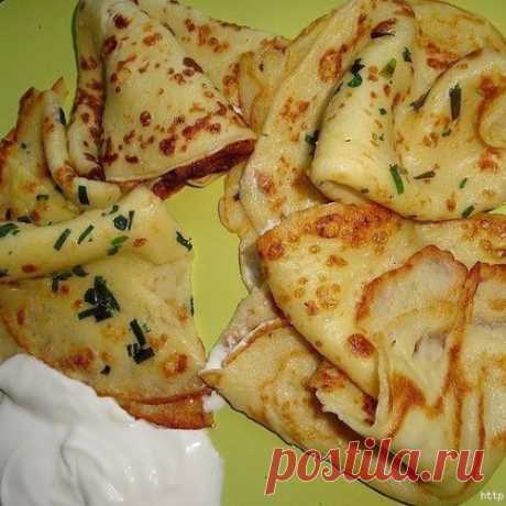 БЛИНЫ НА ВАРЁНОМ КАРТОФЕЛЕ С ЧЕСНОКОМ