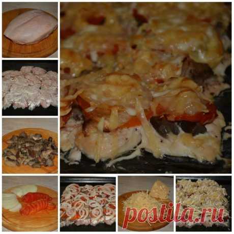 Мясо по-французски с грибами и помидорами - Простые рецепты Овкусе.ру