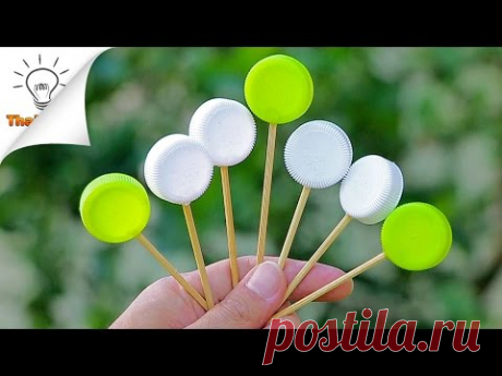 Часы настенные с пластиковыми крышками бутылок | Thaitrick
