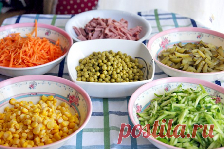 Салат, который не надо варить. Быстрый и очень вкусный, хрустящий салатик