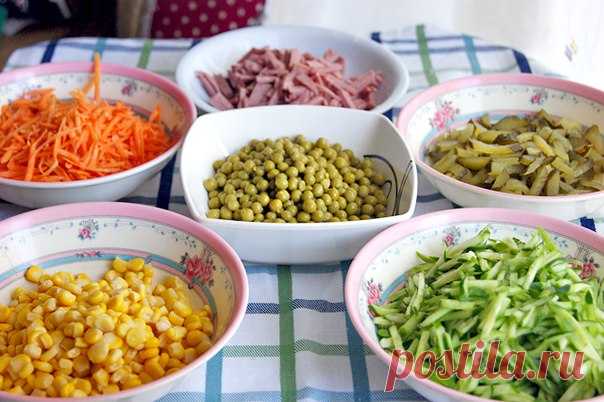 Салат, который не надо варить. Быстрый и очень вкусный, хрустящий салатик