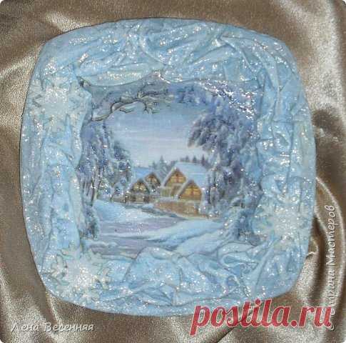 Зимние тарелочки. | Страна Мастеров