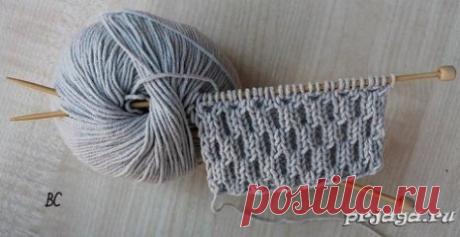 Двухсторонний узор спицами