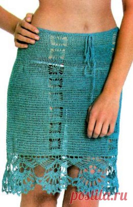 Вязание юбки крючком