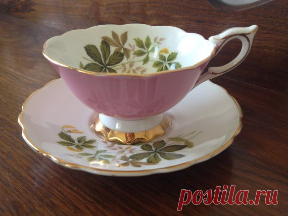 Vintage Royal Stafford English Bone China Tea Cup and Saucer