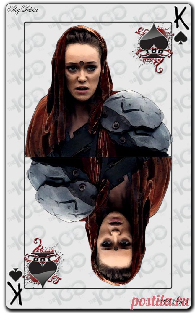 Deck of cards "The 100". Queen of spades Lexa.  Complete set of cards link: https://vk.com/album-123050684_243155769   #photoshop_skyleksa #Фотошоп_SkyLeksa #the100 #hedalexa #lexa #hedaleksa #leksa #lexacomtrikry #lexakomtrikru #leksacomtrikru #leksakomtrikru