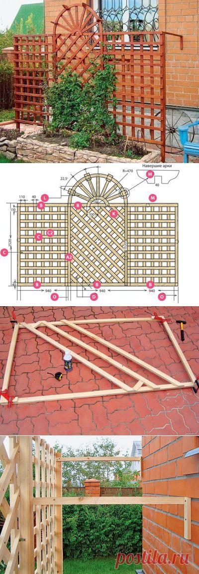 Как сделать деревянный трельяж-опору