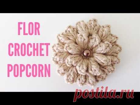 Crochet Flower Tutorial #4 VERY EASY - YouTube