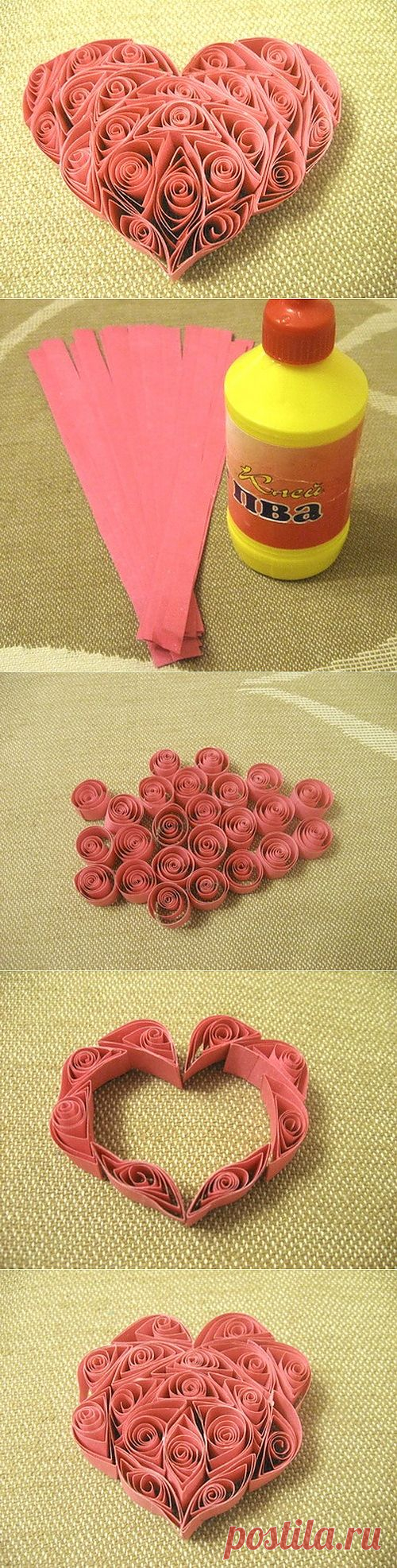 Делаем сердечко из бумаги / Работа с бумагой / PassionForum - мастер-классы по рукоделию