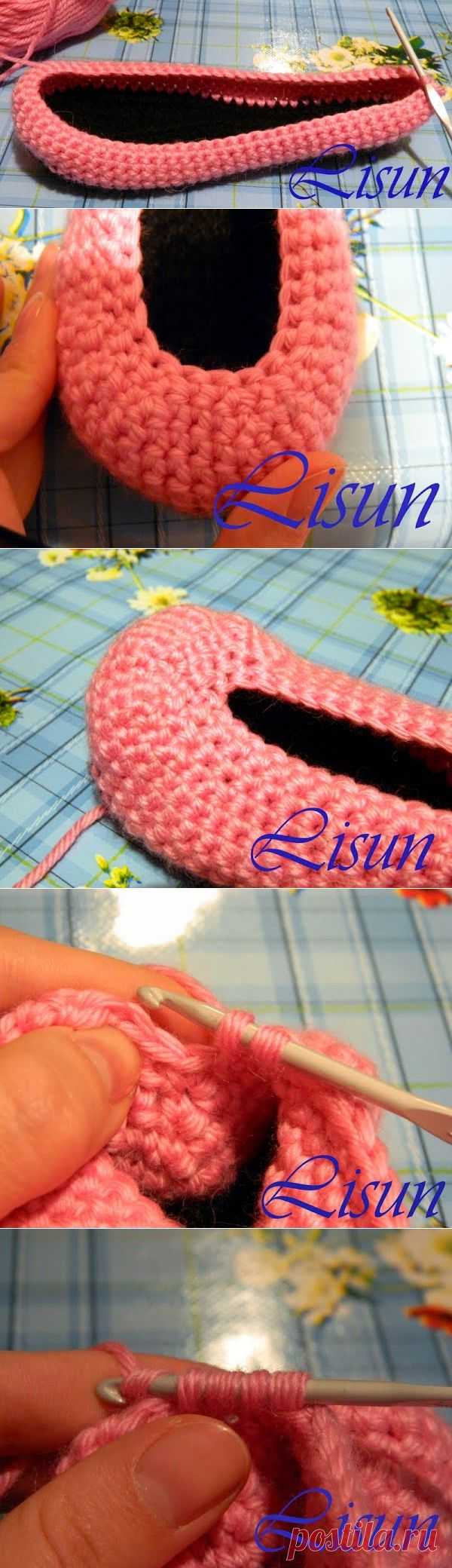Irish crochet &: Вязаные балетки. Схемы, описание и водео.
