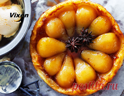 Карамелизированный грушевый пирог с корицей и анисом («Tarte tatin»)