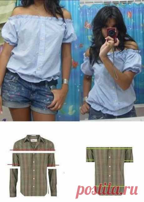 Переделки мужских рубашек / Рубашки /