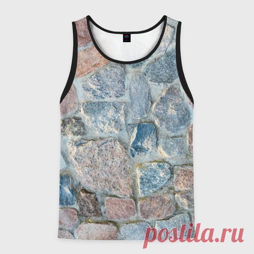 Мужская майка 3D Каменный фон Майка 3D изготовлена из гладкой, тактильно приятной синтетической ткани