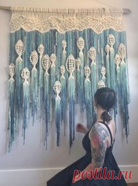 Macrame Fish Wall Hanging / Customizable Macrame Tapestry / | Etsy
