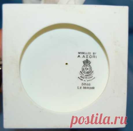 Royal Worcester Bisque Figurine by A Azori Le Miroir 3588 | eBay