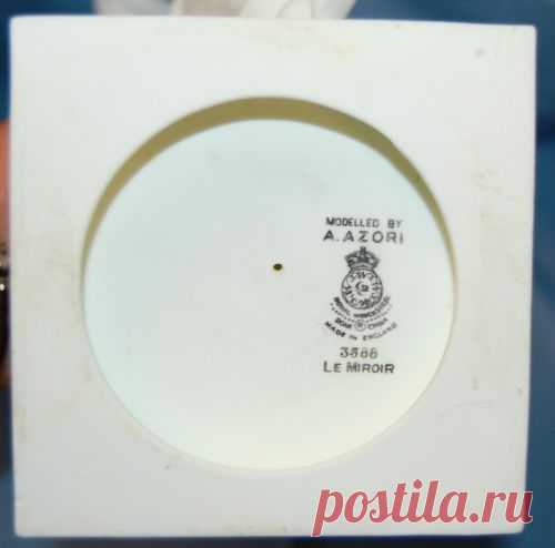 Royal Worcester Bisque Figurine by A Azori Le Miroir 3588 | eBay