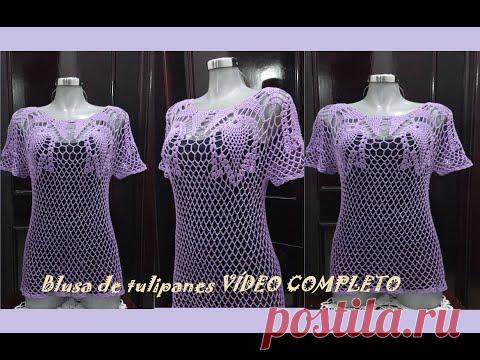 Blusa de Tulipanes VÍDEO COMPLETO - YouTube
