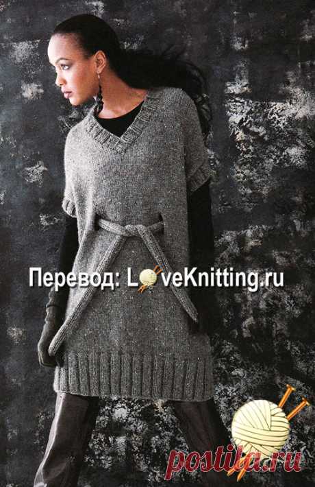 Туника с поясом | Loveknitting.ru