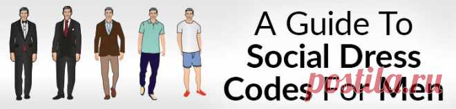 Men's Dress Code Guide | 7 Levels Of Dress Code Etiquette | Black Tie | Business Casual | Ultra-Casual Menswear Chart There are certain outfits and looks that all men should be able to wear. Professional/business attire, business casual, date night looks, casual wear, travel wear, and formal wear should all exist within a man's wardrobe. All of these stylish and classic looks are a must.
