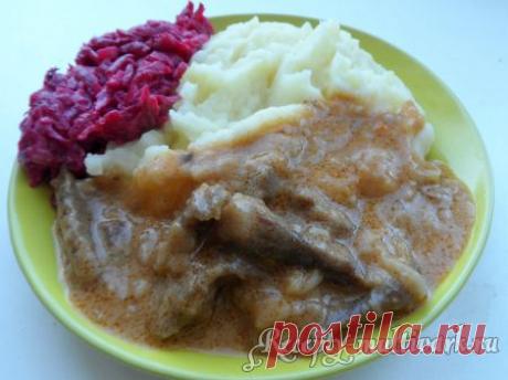 Говядина по-строгановски в мультиварке