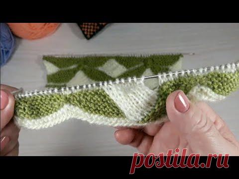 Узор в виде Бабочек связанный спицами. От скуки на все руки. Рукоделие