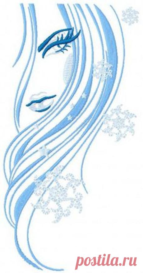 Snow beauty machine embroidery design. Machine embroidery design. www.embroideres.com