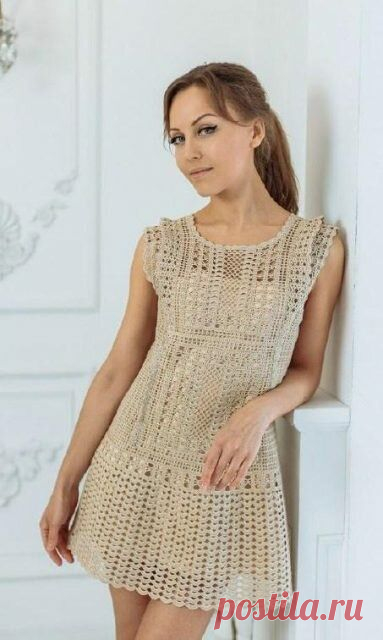 Лёгкость и разнообразие в белых сарафанах. Восемь моделей спицами и крючком. | Вязаный смак!... Наконец возвращается то время, когда можно дать себе больше свободы и выйти из дома в лёгком, красивом платье!
