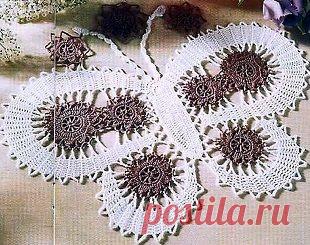 Салфетка "Бабочка" крючком