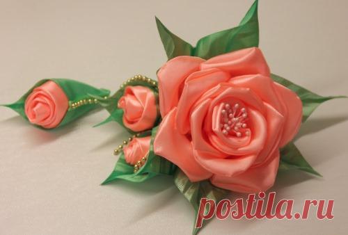 Розы из атласных лент своими руками. Как сделать букет: пошаговая инструкция, мастер класс канзаши для начинающих с фото, видео