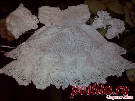 Белое платье для девочки - Все в ажуре... (вязание крючком) - Страна Мам