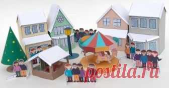 Christmas Time - A Christmas Market Paper Model - by Brother   Offered by Brother USA website,  here is a beautiful decorative paper model of a Christmas Market to decorate your home this Christmas.   ...