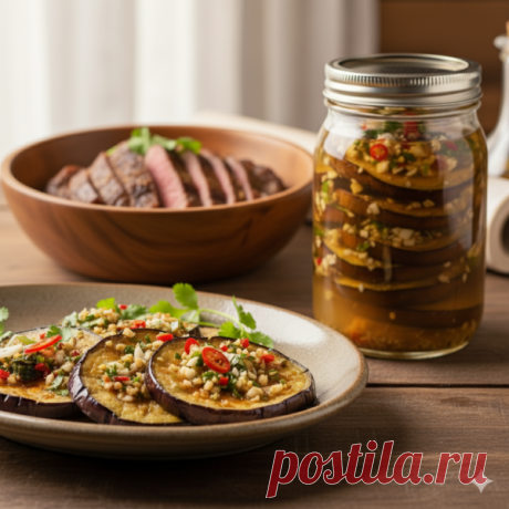 Быстрые баклажаны с чесноком