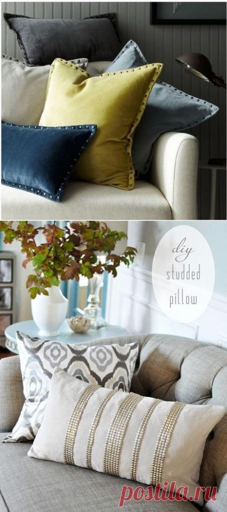 Подушки с клепками и шипами (подборка) / Подушки /