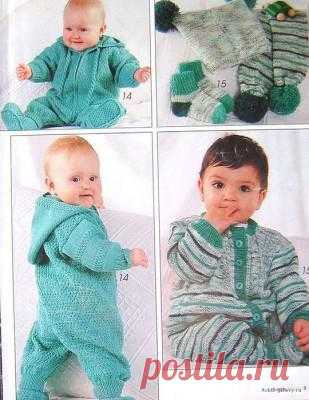 вязаные комбинезоны для детей | Вязание для детей спицами и крючком.