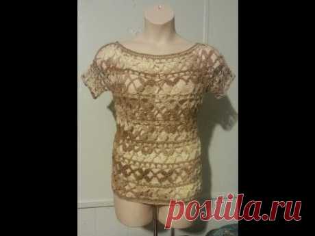 #Crochet Ladies Womens Top Shirt Blouse Posie Stitch #TUTORIAL