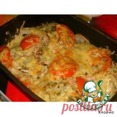 Красная рыба, запеченная с томатом и сыром - кулинарный рецепт