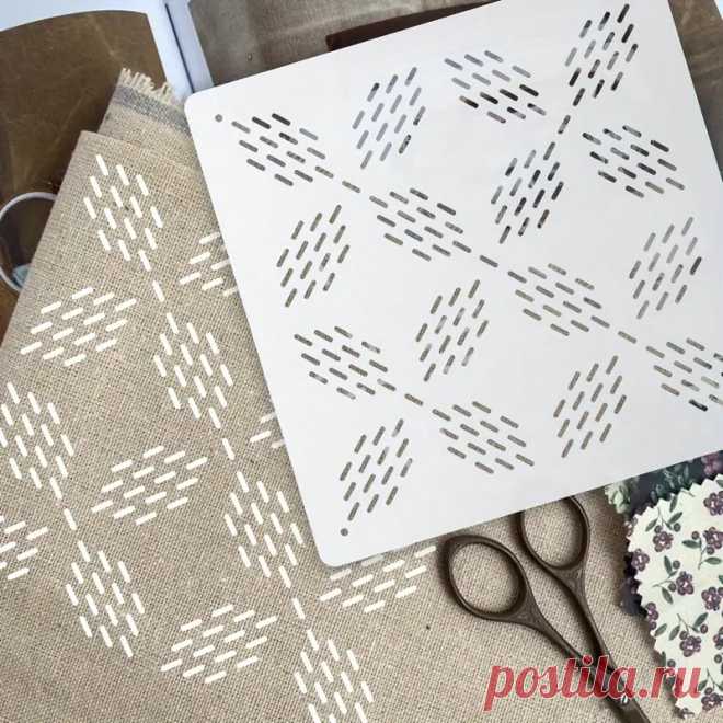 Набор из 6 трафаретов для вышивания сашико от CraftБольше — - Temu Moldova