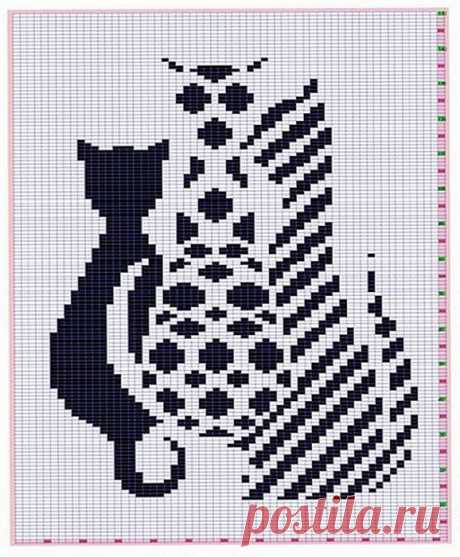 узоры коты