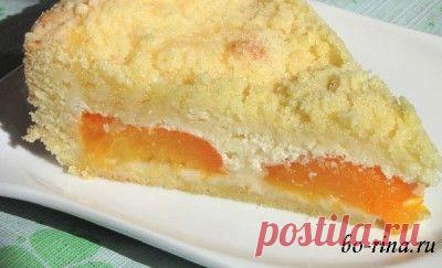 Творожный пирог с абрикосами и штрейзелем | Вкусно и красиво!