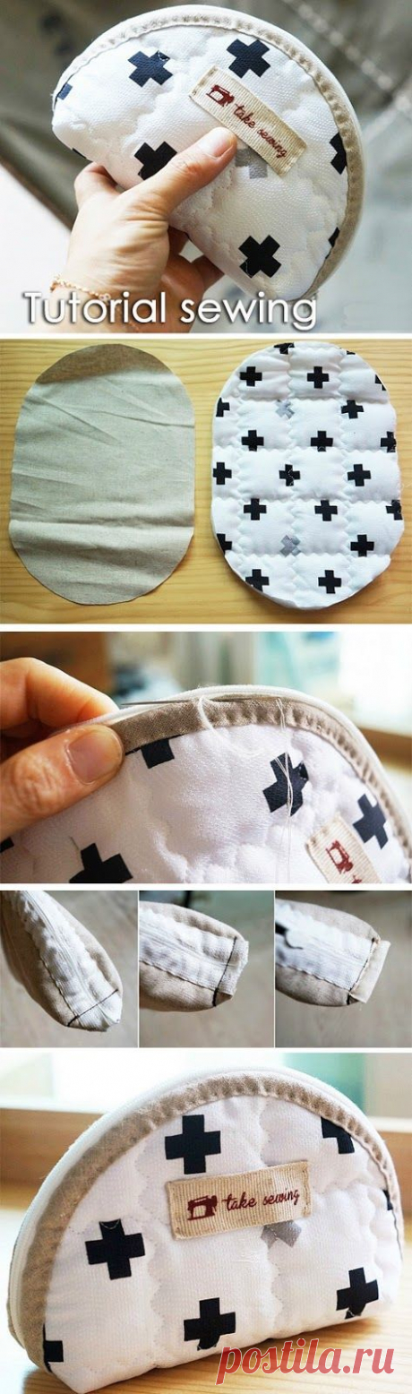 How to sew cosmetic bag purse. DIY Picture Tutorial.  Quilting and patchwork. 
Сумка-косметичка - квилтинг и пэчворк.  https://www.handmadiya.com/2015/09/cosmetic-bag-purse-tutorial.html