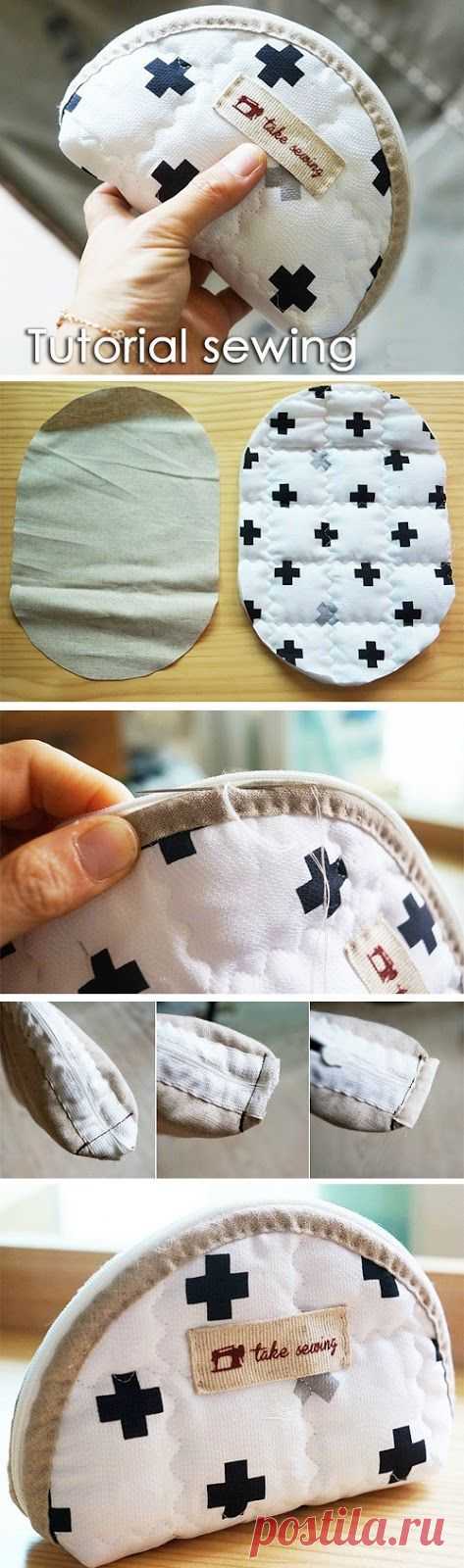 How to sew cosmetic bag purse. DIY Picture Tutorial.  Quilting and patchwork. 
Сумка-косметичка - квилтинг и пэчворк.  http://www.handmadiya.com/2015/09/cosmetic-bag-purse-tutorial.html