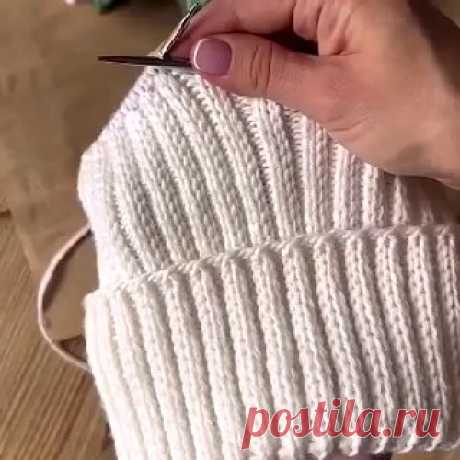 Интересная резинка для шапки ❄️