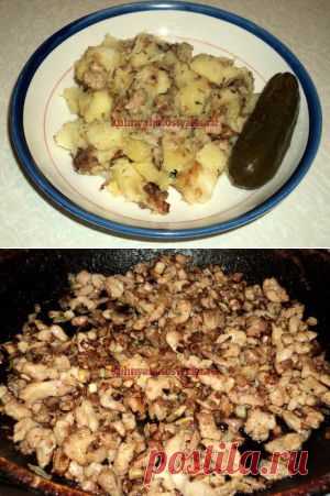 Быстрый завтрак - картофель с мясом
