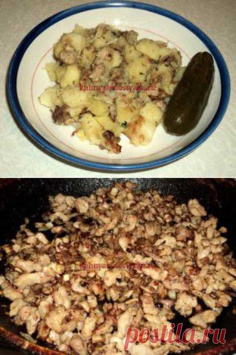 Быстрый завтрак - картофель с мясом