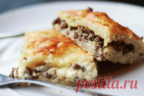 Греческий пирог с мясным фаршем