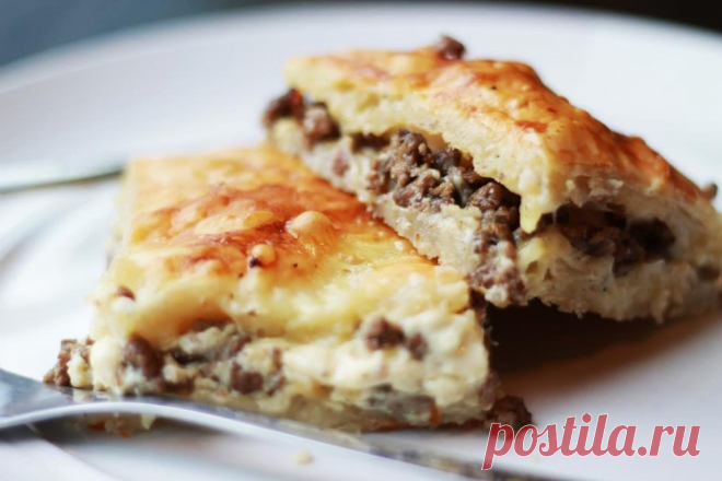 Греческий пирог с мясным фаршем
