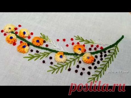 Hand embroidery beautiful design dress, kurti, sari etc