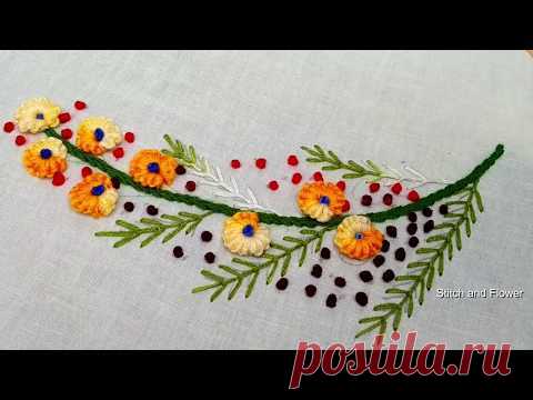 Hand embroidery beautiful design dress, kurti, sari etc