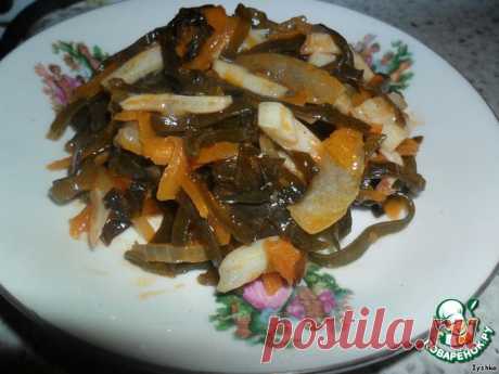 Солянка из морской капусты с кальмарами